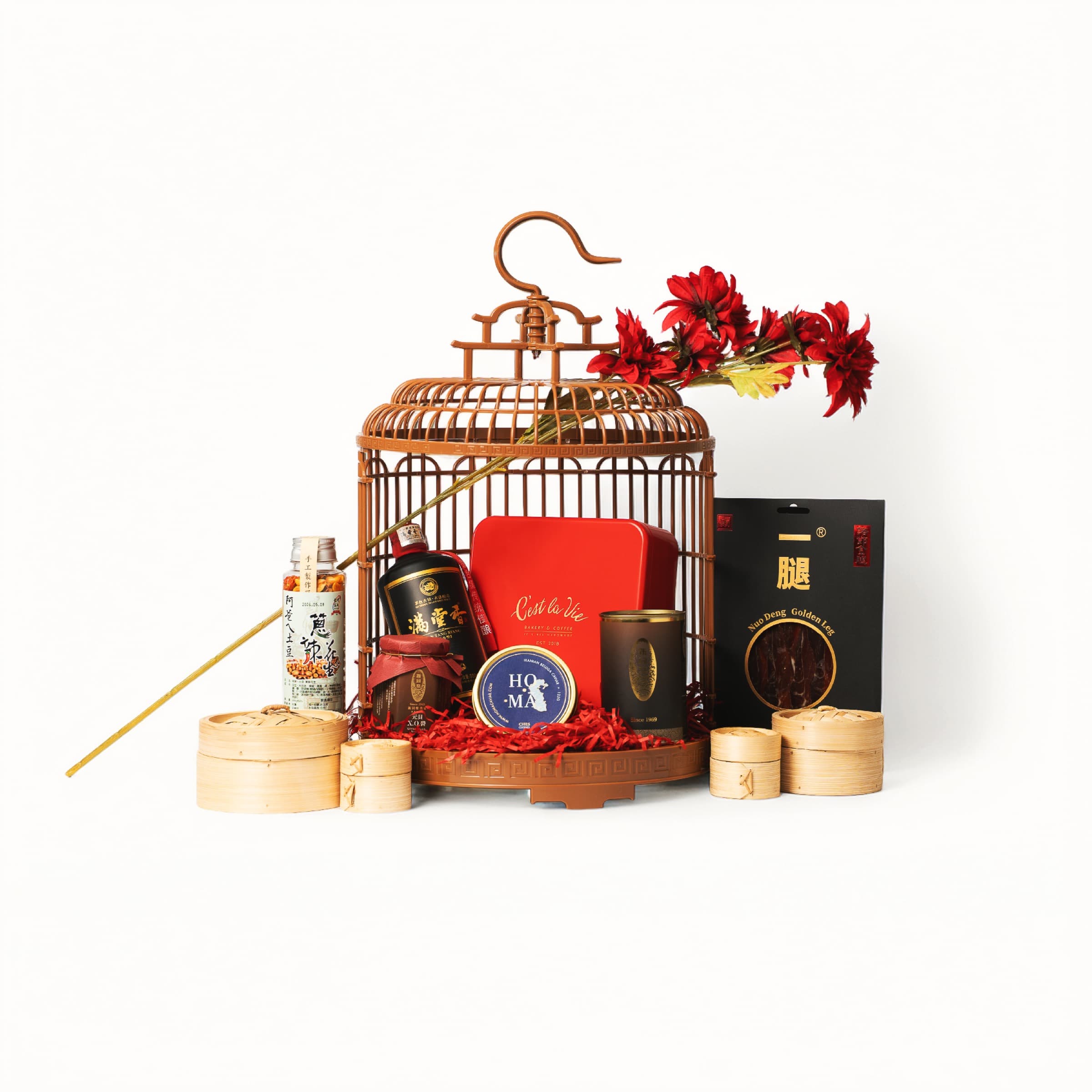 HOMA Chinese New Year 2026 gift set in traditional birdcage